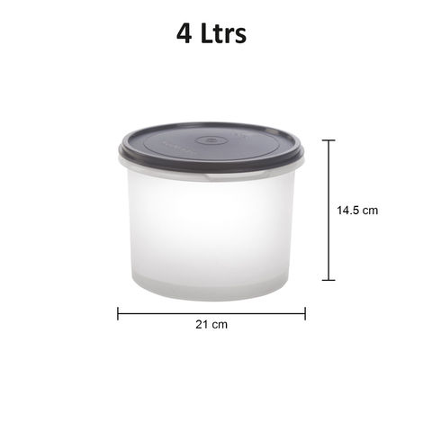 Joyo Fresherware Round Plastic Multipurpose Container| Airtight |Leakproof |3 Litres-Assorted
