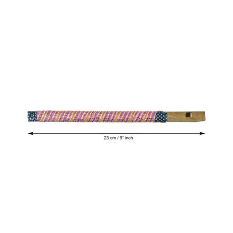 Decorative Krishna Flute for Kids | Basuri Flute Musical Instrument | 9 Inch | Krishna Janmastami Special (Ecraftindia)