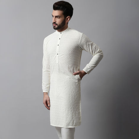 Jompers Men's Kurta | Only Ko 561 | Cream - XL