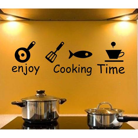 BAY6 Cooking Quotes Self Adhesive Sticker - 100cm - | Pack Of 1