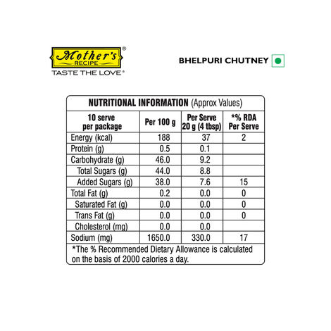 Mother's Recipe Bhel Puri Chutney