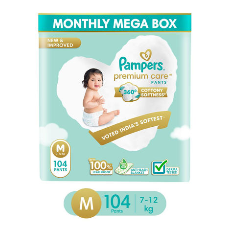 Pampers Premium Care Baby Diapers | Pant Style | M