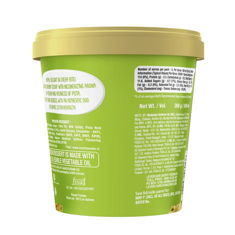 Kwality Wall's Majestic Kesar Pista Tub