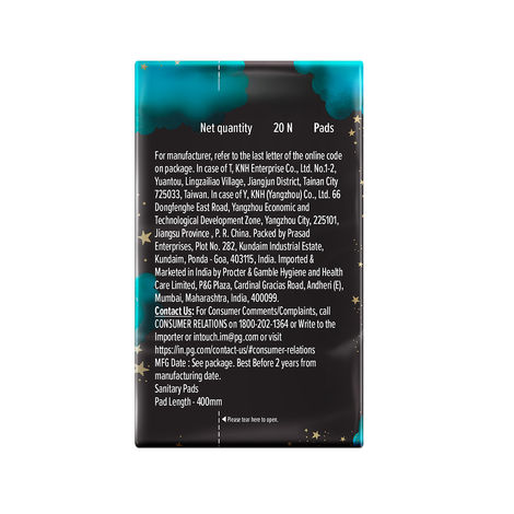 Whisper Bindazzz Nights Sanitary Pads | XXXL | 20 pcs