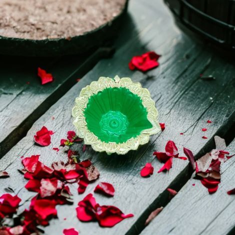 Multicolor Varnika Diya | Multicolour | Pack Of 12 | Designer Clay Diya | DiaCraft