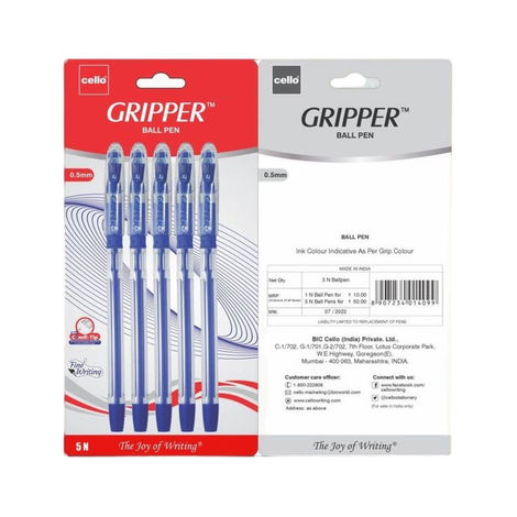 Cello Gripper Ball Pen - Blue