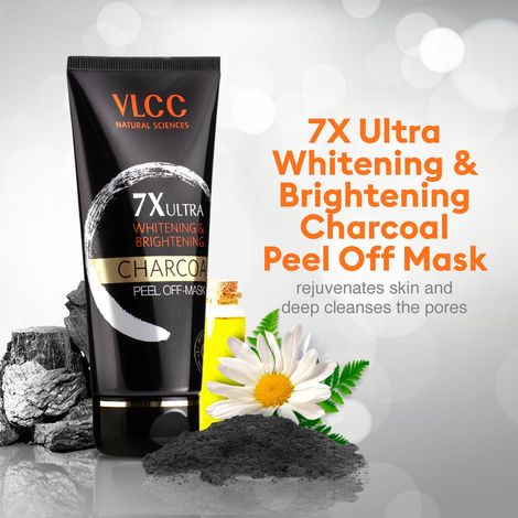 VLCC 7X Ultra Whitening & Brightening Charcoal Peel Off Mask