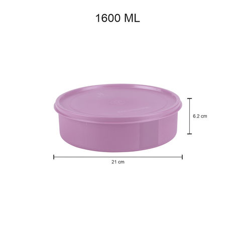 Joyo Fresherware Round Containers With Lid For Multipurpose Storage, BPA Free, 1600ml, Assorted