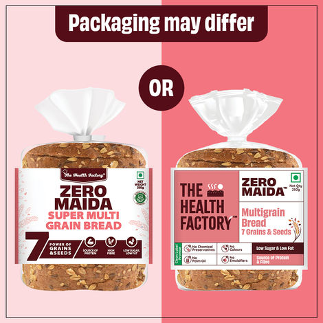 The Health Factory Zero Maida Multigrain Bread | Clean Label - Not Brown