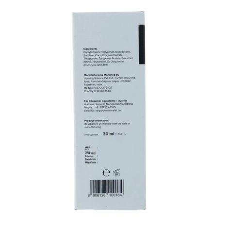 Minimalist 0.3% Retinol Face Serum For Anti Ageing