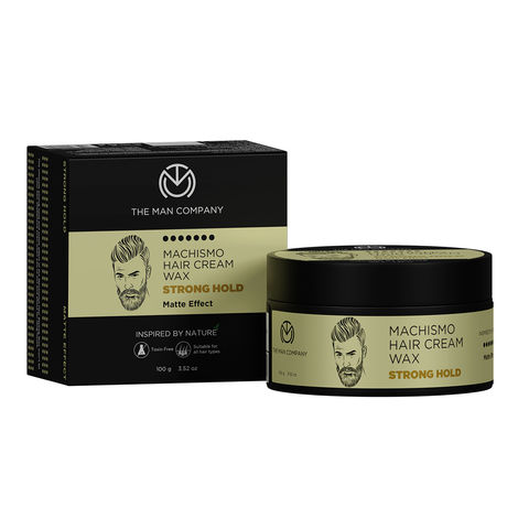 The Man Company Machismo hair cream Wax Stronghold Hair Wax for Men | Up-to 12 Hours Strong Hold | Enriched with Vitamin E & Almond Oil
