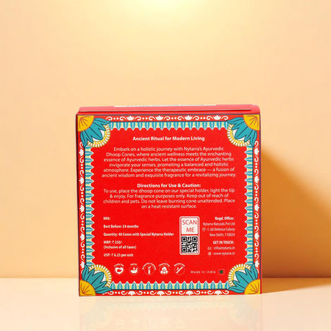 Nytarra Naturals Luxury Incense Cones Essence of Ayurveda