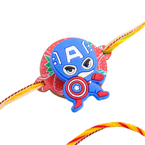 Kids Captain America Rakhi | Super Fun (Floweraura)