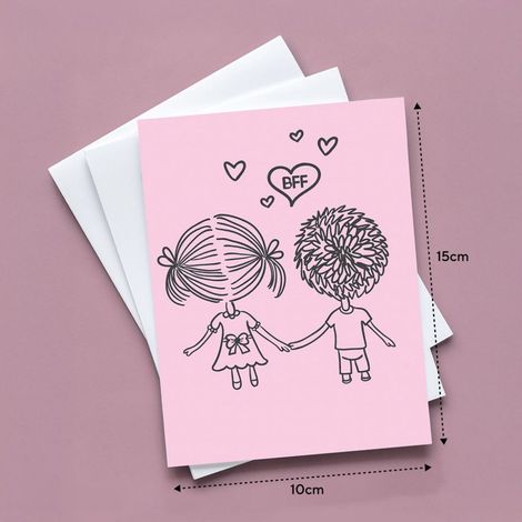 Mad Over Print Bff Card