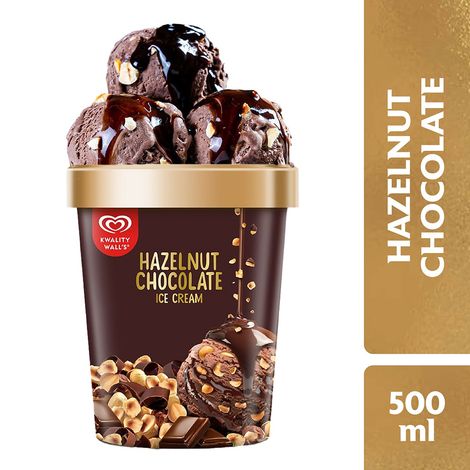 Kwality Wall's Hazelnut Chocolate Ice Cream Tub