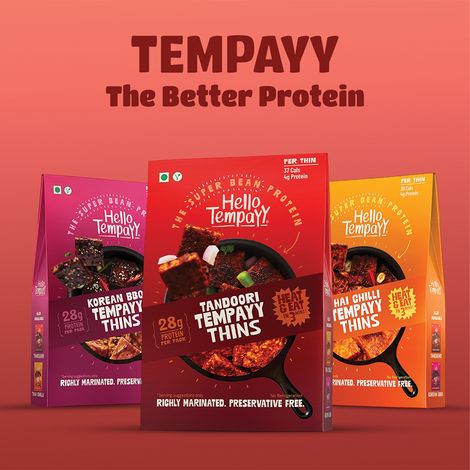 Hello Tempayy 28g Protein Tandoori Tempeh Thins - Sandwiches & Wraps