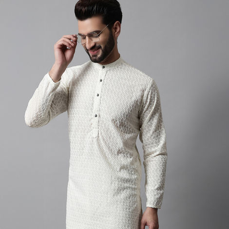 Jompers Men's Kurta | Only Ko 561 | Cream - XL