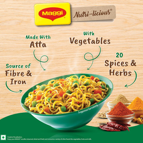 Maggi Nutri-licious Masala Veg Atta Noodles, Instant Noodles