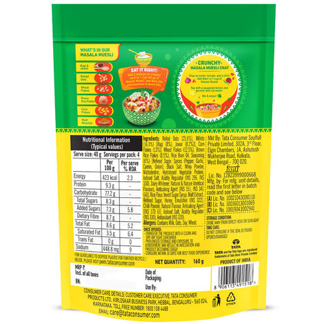 Tata Soulfull Namkeen Mixture, Masala Muesli, Healthy Snacks, Teekha Twist with Millets, Baked