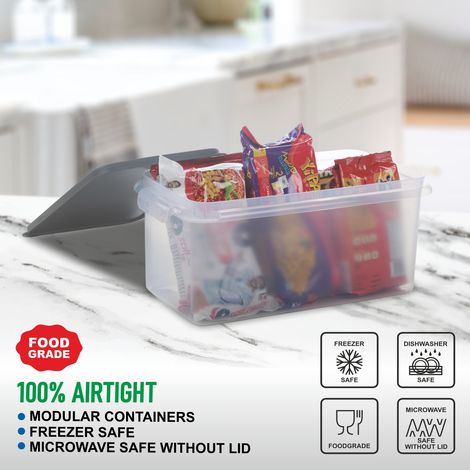 Joyo Fresherware Rectangle Multipurpose Container|Food Grade|Airtight|Leakproof-10.5 Ltr- Assorted