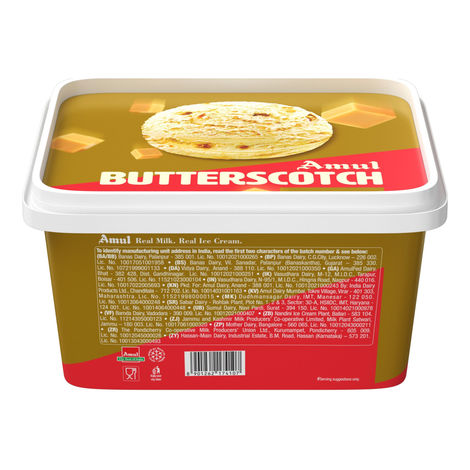 Amul Gold Butterscotch Ice Cream Tub Combo