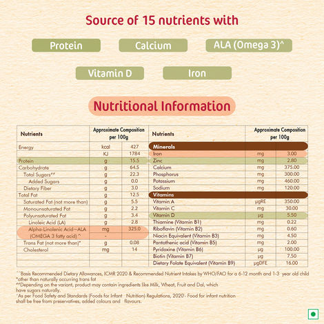 Nestle Cerelac Wheat Apple Baby Food Cereal, No Refined Sugar & No Preservatives, 6 to 24 Months