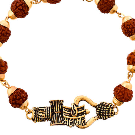 Religious Lord Shiva Motifs Rudraksha Rakhi (Voylla)