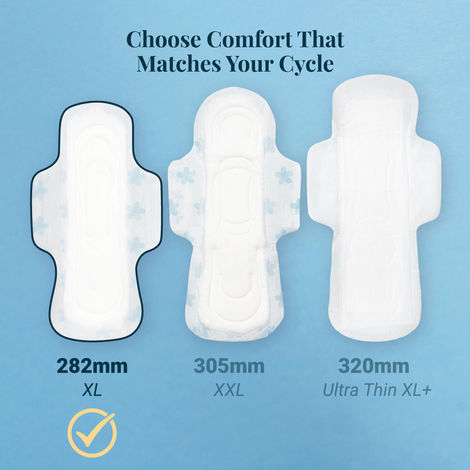 Niine Naturally Soft XL Sanitary Pads | Soft & Cottony | 36 Pads 