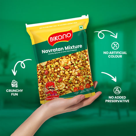 Bikano Navratan Mixture | Crunchy & Spicy Indian Snack | Protein & Fiber-Rich | Tea-Time & Anytime Snack