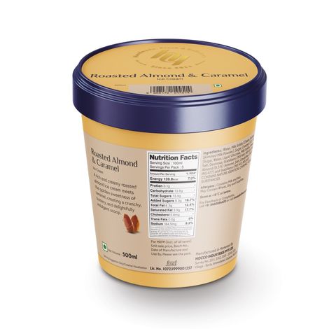 Huber & Holly Roasted Almond And Caramel Ice Cream Tub