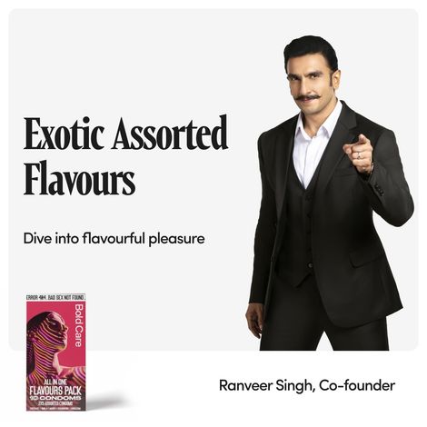 Bold Care 404 By All-In-One Flavours Pack Condoms - Chocolate, Strawberry, Mango, Vanilla, & Bubblegum