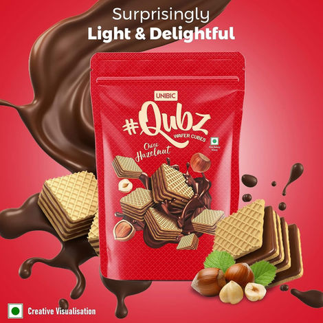 Unibic Qubz Hazelnut Wafer Cubes