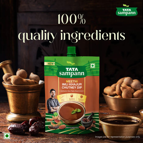 Tata Sampann Meethi Imli Khajur Chutney Dip | Made with Tamarind & Dates | Sweet & Tangy Flavour