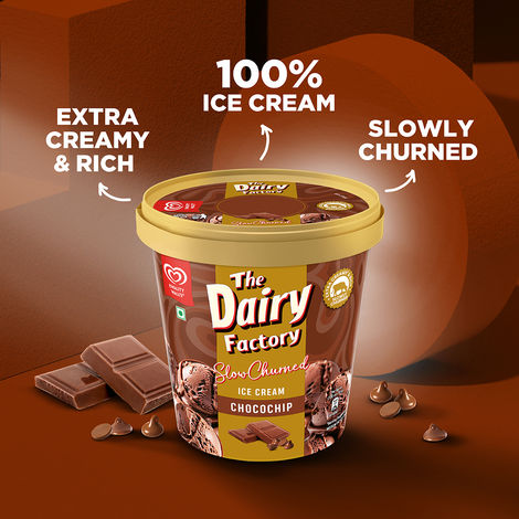 Kwality Walls The Dairy Factory Chocochips Ice Cream Tub