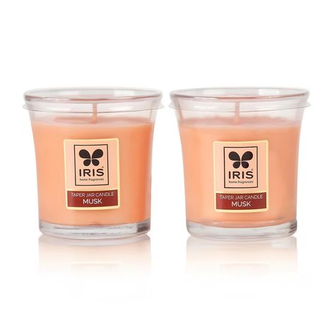 IRIS Musk Elixr Taper Jar Candles | Aroma Candles