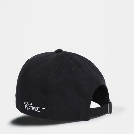 JACK & JONES Black Cotton Baseball Cap, Jet Black - One