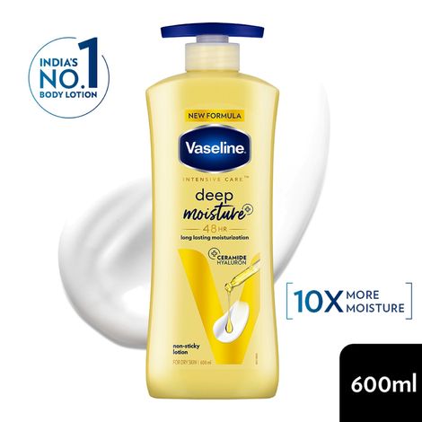 Vaseline Deep Moisture Body Lotion | For Dry Skin | Moisturised Glowing Skin | With Pro Ceramides