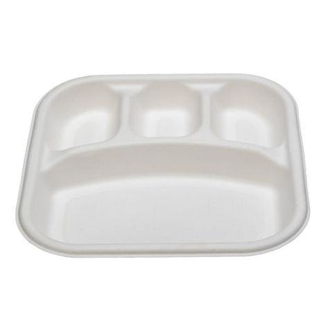 Naturepac Bagasse Plate Square 10 Inch 4cp | 25 Pcs