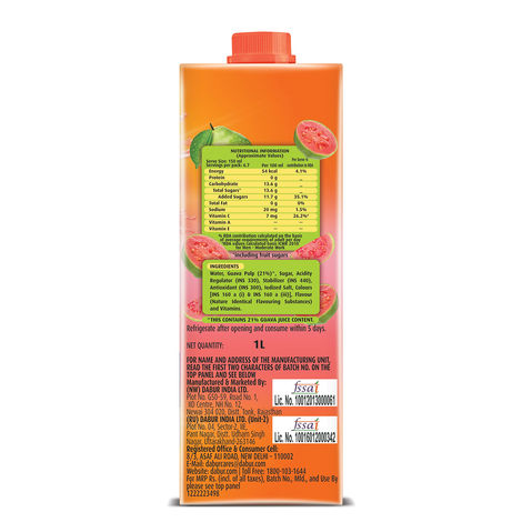 Dabur Real Fruit Power Vitamin Boost Guava Juice