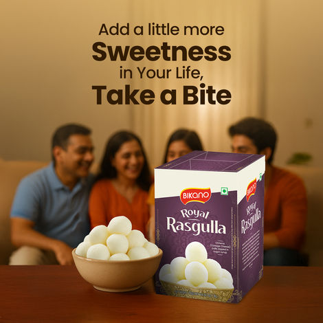 Bikano Royal Rasgulla | Soft & Spongy Bengali Sweet | Made with Premium Ingredients