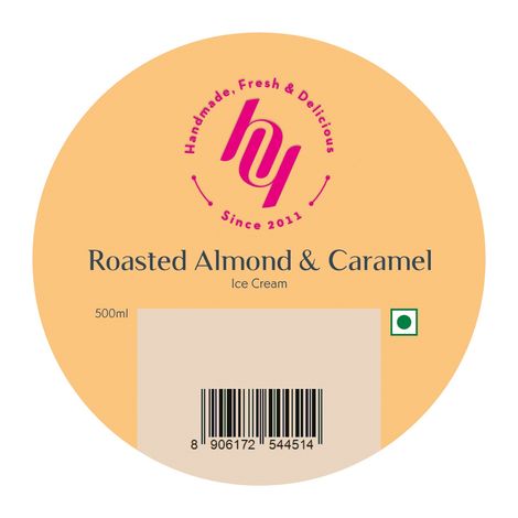 Huber & Holly Roasted Almond And Caramel Ice Cream Tub