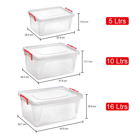 Joyo Multi Box (402, 502, 602) 3 Pcs Set - 5 ltr, 10 Ltr, 16 Ltr Container