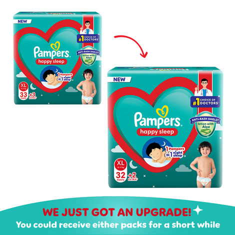 Pampers Happy Sleep Pant Style Baby Diapers | XL | 12-17 Kg Diapers