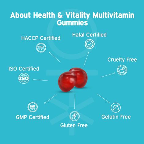 Nutriburst Health & Vitality Gummies With Multivitamins & Biotin