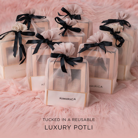 Kimirica Nothing But Love Potli Set | Bath Duo in Reusable Potli | Cute Gift for Her