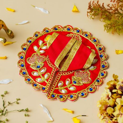 Floral Decorative Ladoo Gopal Dress for Idol (Size 1) Krishna Costume | Krishna Janmastami Special (Ecraftindia)