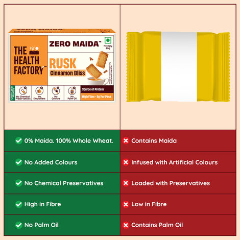 The Health Factory Zero Maida Rusk - Cinnamon Bliss