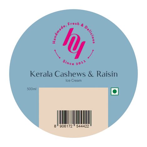 Huber & Holly Kerala Cashew And Raisin Ice Cream Tub