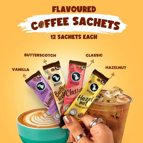 Bevzilla Assorted Flavoured Instant Coffee Powder Sachets