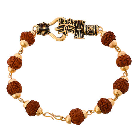 Religious Lord Shiva Motifs Rudraksha Rakhi (Voylla)